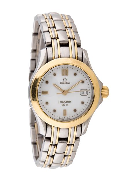 omega 2 tone ladies watch|omega seamaster ladies.